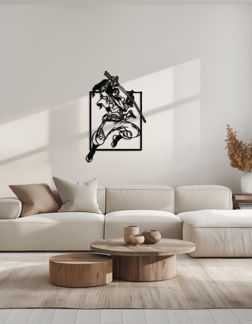 Load image into Gallery viewer, Yasuo Sword Silhouette Metal Wall Art - League of Legends-Inspired Steel Decor- KAF486
