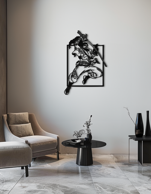 Load image into Gallery viewer, Yasuo Sword Silhouette Metal Wall Art - League of Legends-Inspired Steel Decor- KAF486
