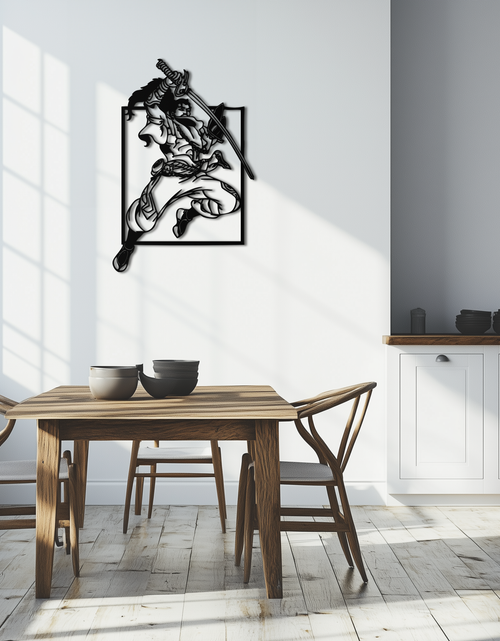 Load image into Gallery viewer, Yasuo Sword Silhouette Metal Wall Art - League of Legends-Inspired Steel Decor- KAF486

