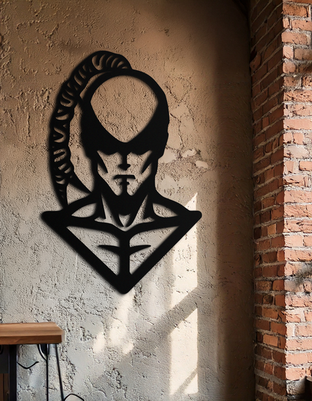 Lee Sin Duvar Sanatı - League of Legends'tan Esinlenen Minimalist Metal Tasarım - KAF487