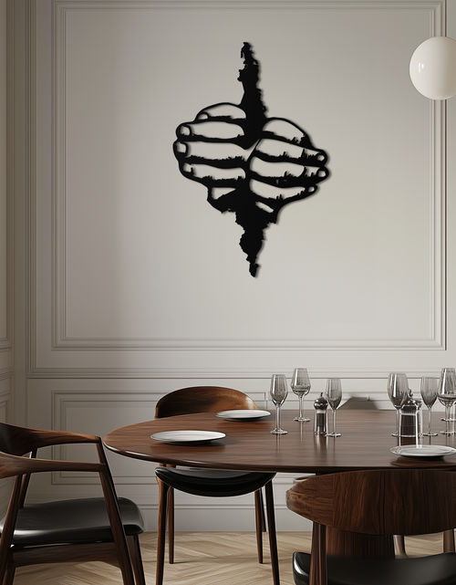 Load image into Gallery viewer, Freedom Hands Silhouette Metal Wall Art – Black Steel Inspirational Home Decor- KAF488
