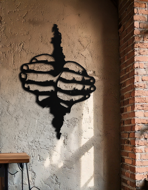 Load image into Gallery viewer, Freedom Hands Silhouette Metal Wall Art – Black Steel Inspirational Home Decor- KAF488
