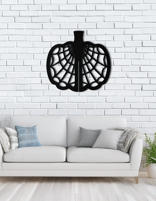 Load image into Gallery viewer, Broken Glass Pattern Metal Wall Art – Black Steel Abstract Home Decor- KAF499
