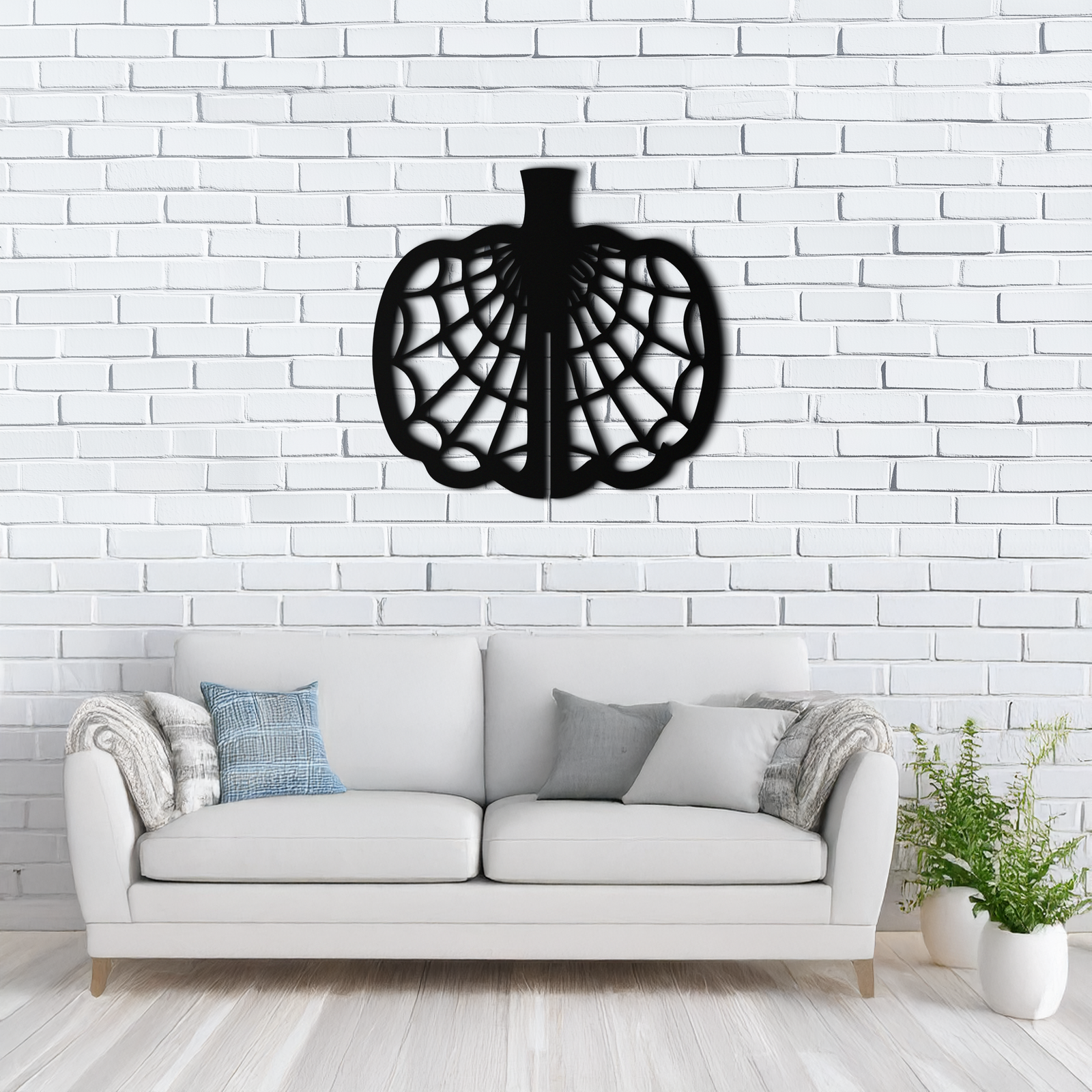 Broken Glass Pattern Metal Wall Art – Black Steel Abstract Home Decor- KAF499