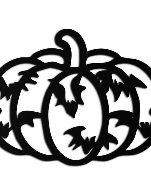 Load image into Gallery viewer, Halloween Pumpkin Faces Metal Wall Art – Spooky Black Steel Decoration- KAF502

