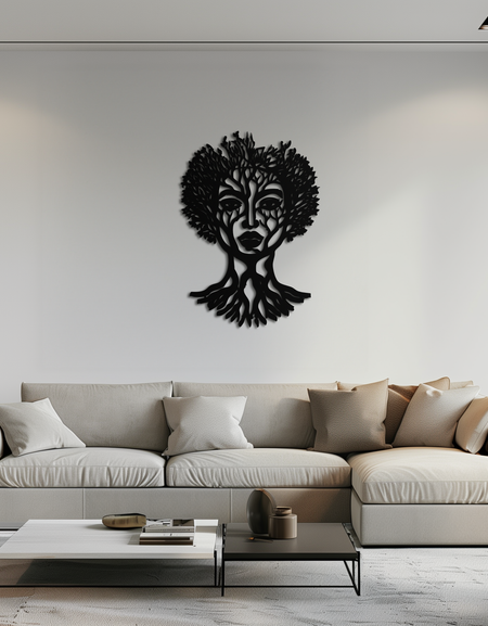 Monstera Yaprak Üçlüsü Metal Duvar Sanatı – Modern Botanik Siyah Duvar Dekoru- KAF554