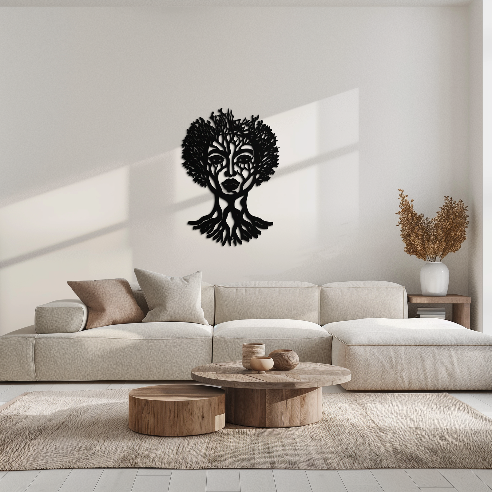 Monstera Yaprak Üçlüsü Metal Duvar Sanatı – Modern Botanik Siyah Duvar Dekoru- KAF554