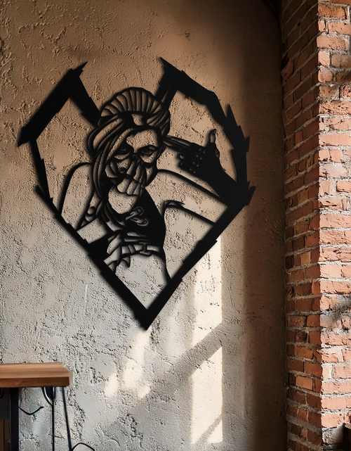 Load image into Gallery viewer, League of Legends Jinx Metal Wall Art – LOL Character Black Metal Decor- KAF560
