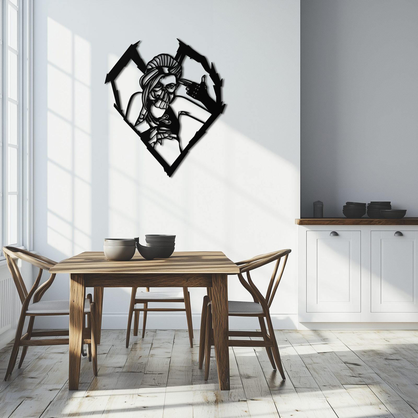 League of Legends Jinx Metal Wall Art – LOL Character Black Metal Decor- KAF560