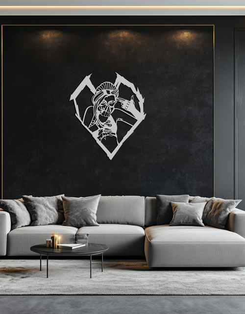 Load image into Gallery viewer, League of Legends Jinx Metal Wall Art – LOL Character Black Metal Decor- KAF560
