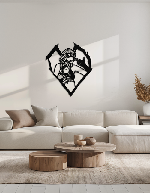 Load image into Gallery viewer, League of Legends Jinx Metal Wall Art – LOL Character Black Metal Decor- KAF560

