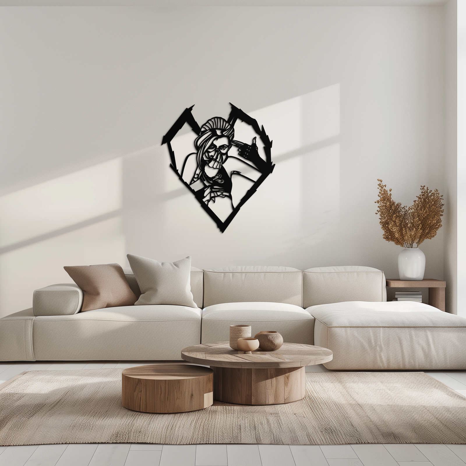 League of Legends Jinx Metal Wall Art – LOL Character Black Metal Decor- KAF560