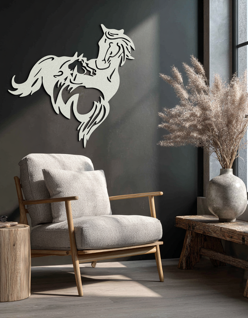 Load image into Gallery viewer, Abstract Wild Horses Metal Wall Art – Dynamic Horse Silhouette Decor- KAF569
