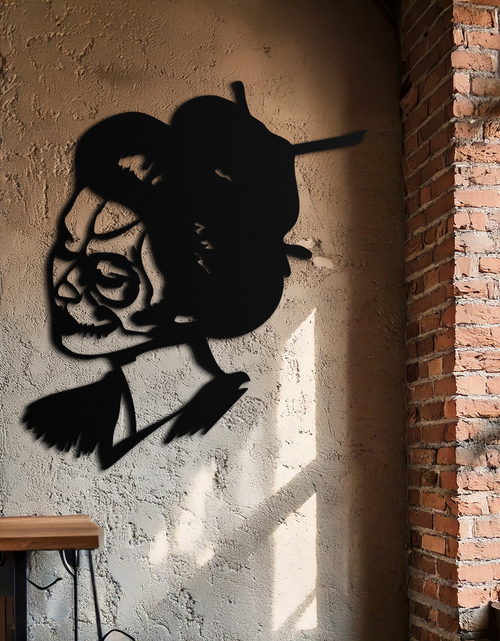Load image into Gallery viewer, Geisha Skull Fusion Metal Wall Art – Japanese Gothic Home Decor- KAF575
