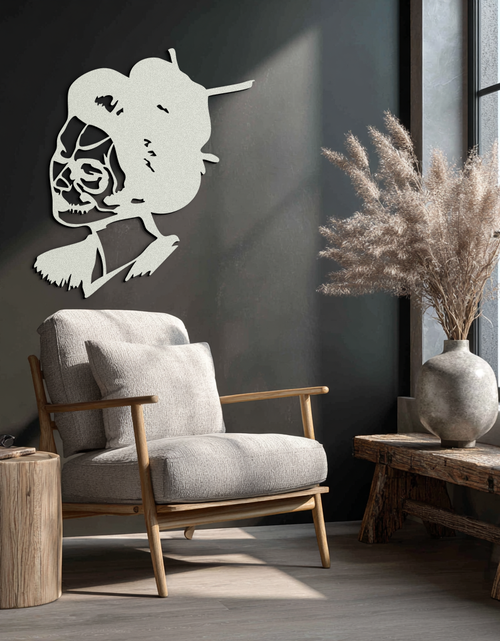 Load image into Gallery viewer, Geisha Skull Fusion Metal Wall Art – Japanese Gothic Home Decor- KAF575
