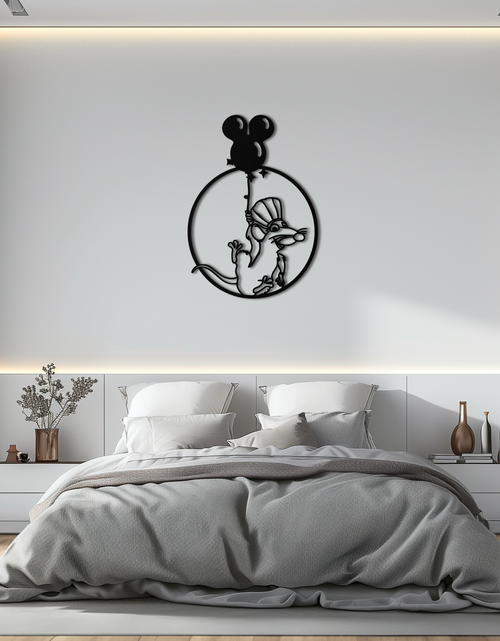 Load image into Gallery viewer, Ratatouille Chef Metal Wall Art – Cartoon Rat Balloon Decor for Kitchen Walls- KAF588
