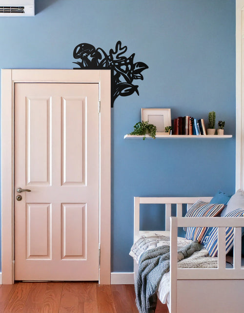 Load image into Gallery viewer, Mushroom Door Corner Metal Wall Art – Whimsical Nature-Themed Metal Decor-KAF608
