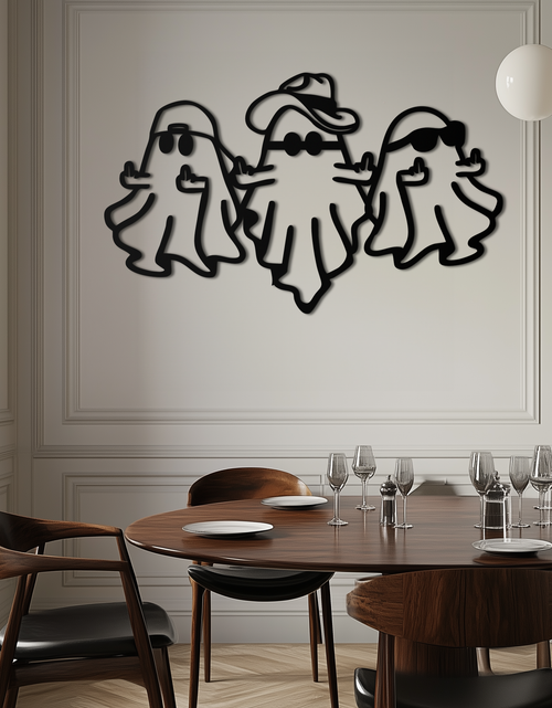 Load image into Gallery viewer, Funny Gangster Ghosts Metal Wall Art – Halloween Cool Spirits Decor-KAF613
