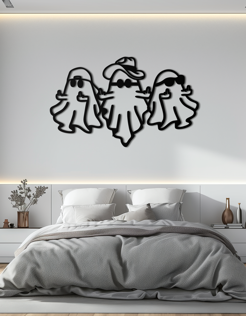 Load image into Gallery viewer, Funny Gangster Ghosts Metal Wall Art – Halloween Cool Spirits Decor-KAF613
