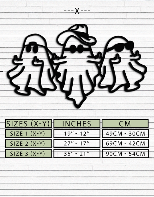 Load image into Gallery viewer, Funny Gangster Ghosts Metal Wall Art – Halloween Cool Spirits Decor-KAF613
