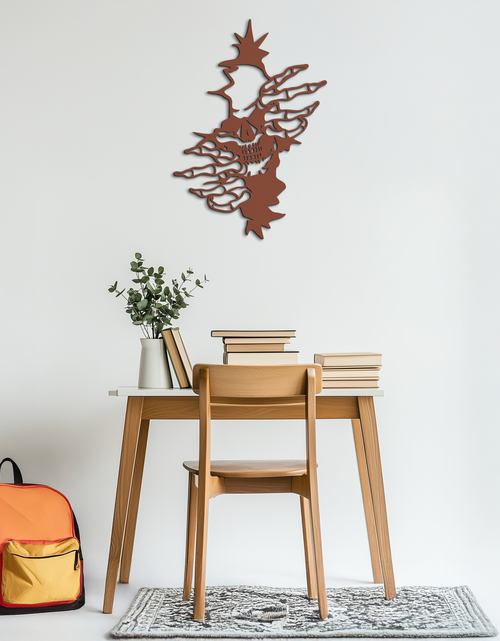 Load image into Gallery viewer, Skeleton Hands and Skull Metal Wall Art – Ripped Wall Horror Decor-KAF619
