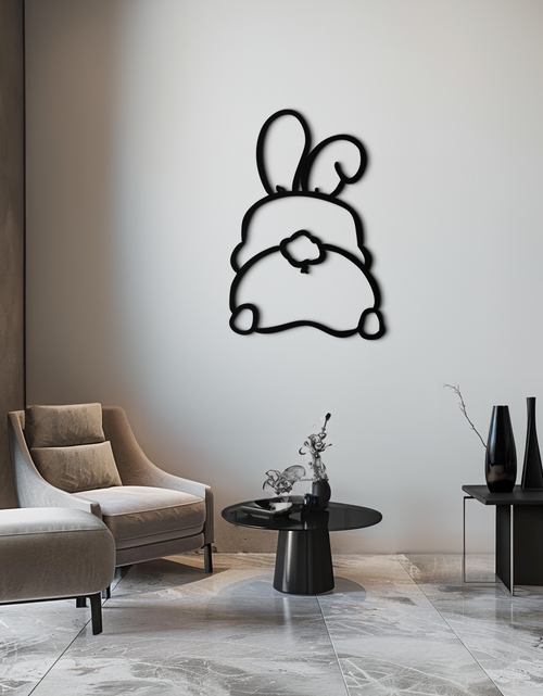 Load image into Gallery viewer, Funny Bunny Butt Metal Wall Art – Playful Easter Rabbit Decor- KAF622
