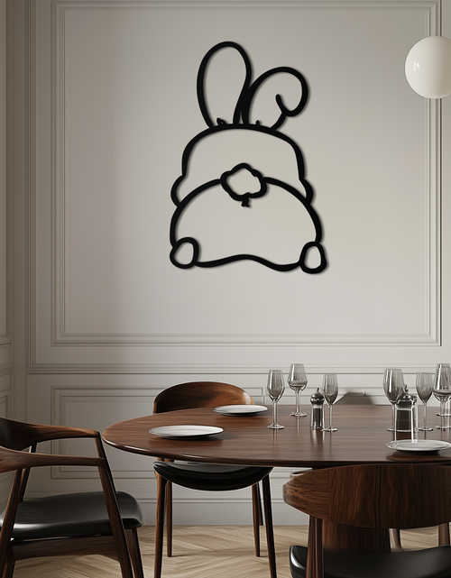 Load image into Gallery viewer, Funny Bunny Butt Metal Wall Art – Playful Easter Rabbit Decor- KAF622
