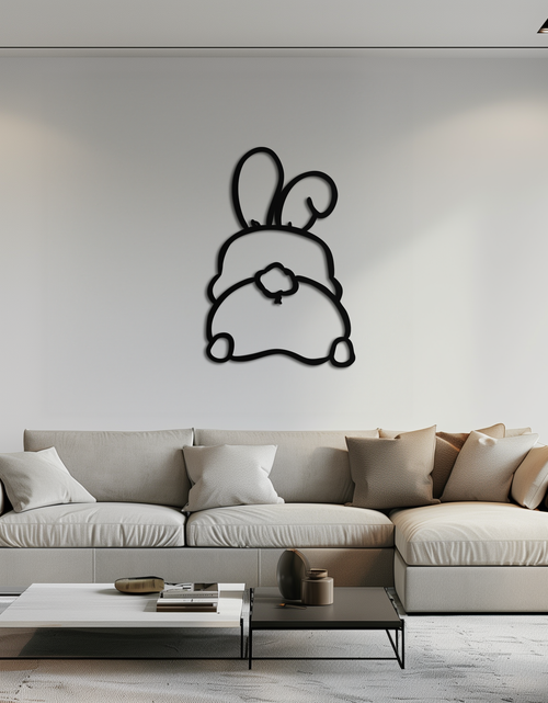 Load image into Gallery viewer, Funny Bunny Butt Metal Wall Art – Playful Easter Rabbit Decor- KAF622

