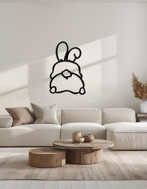 Load image into Gallery viewer, Funny Bunny Butt Metal Wall Art – Playful Easter Rabbit Decor- KAF622

