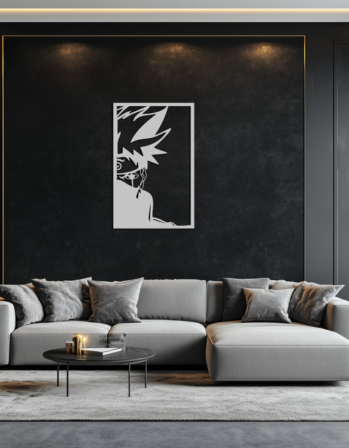 Resmi Galeri görüntüleyicisine yükleyin, Naruto Esintili Metal Duvar Sanatı – Minimalist Ninja Silüet Paneli- KAF624
