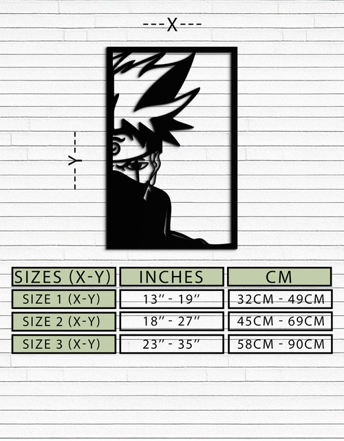 Resmi Galeri görüntüleyicisine yükleyin, Naruto Esintili Metal Duvar Sanatı – Minimalist Ninja Silüet Paneli- KAF624
