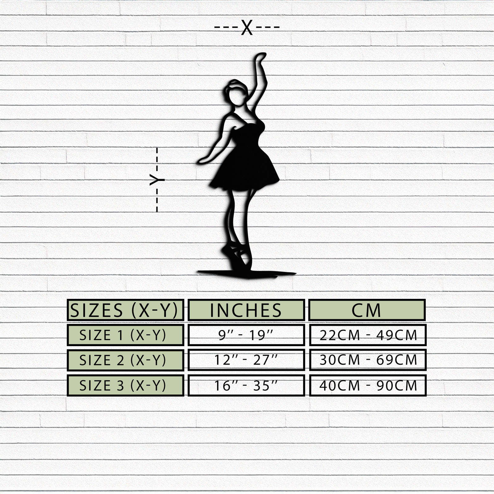 Elegant Ballerina Metal Wall Art – Graceful Dance Silhouette for Home Decor- KAF626