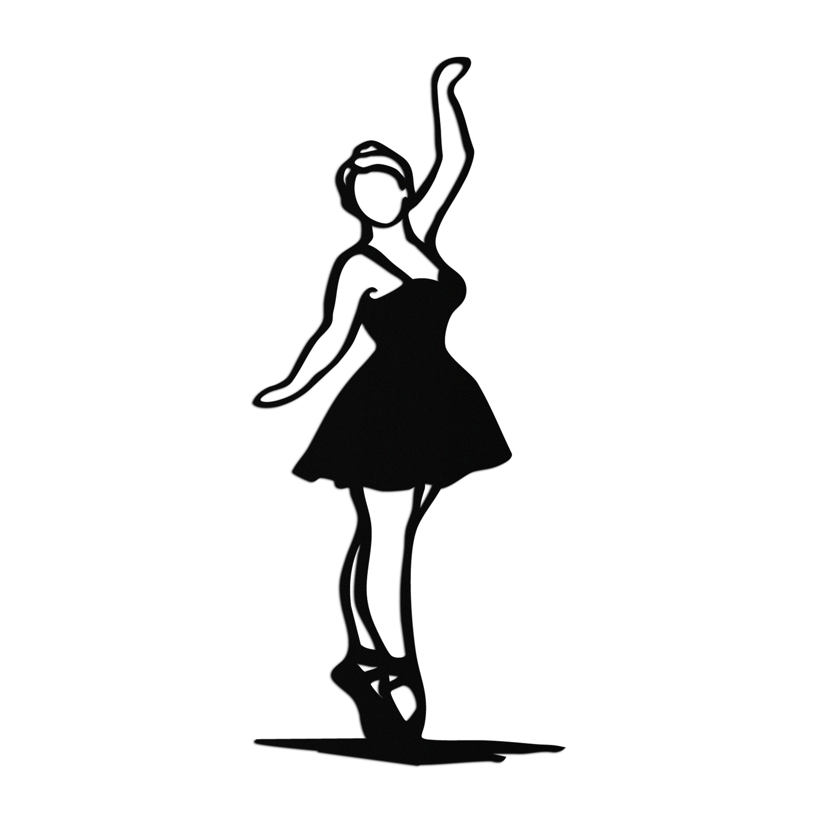 Elegant Ballerina Metal Wall Art – Graceful Dance Silhouette for Home Decor- KAF626