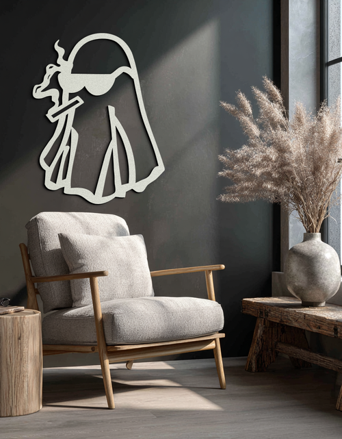 Load image into Gallery viewer, Cool Ghost Metal Wall Art – Smoking Ghost with Sunglasses Modern Decor- KAF629
