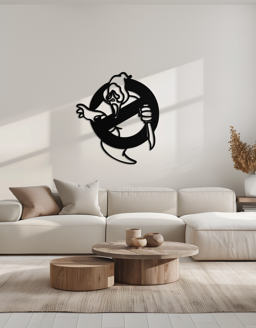 Load image into Gallery viewer, Ghost Scream Inspired Metal Wall Art – Horror Comedy Themed Home Decor Panel- KAF638
