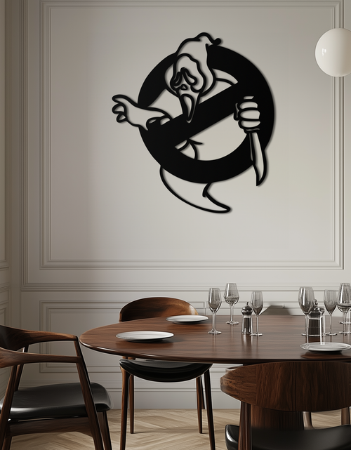 Load image into Gallery viewer, Ghost Scream Inspired Metal Wall Art – Horror Comedy Themed Home Decor Panel- KAF638
