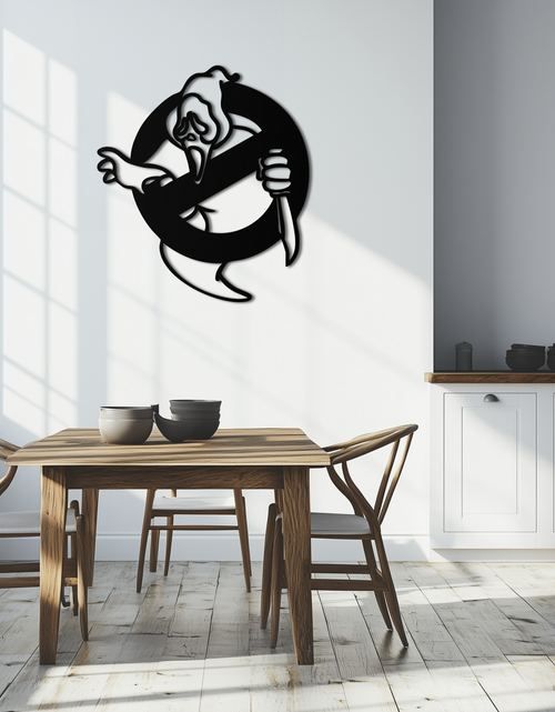 Load image into Gallery viewer, Ghost Scream Inspired Metal Wall Art – Horror Comedy Themed Home Decor Panel- KAF638
