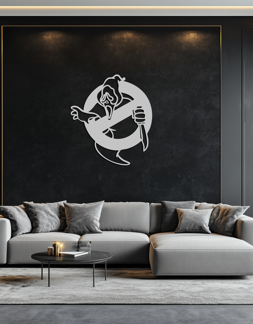 Load image into Gallery viewer, Ghost Scream Inspired Metal Wall Art – Horror Comedy Themed Home Decor Panel- KAF638
