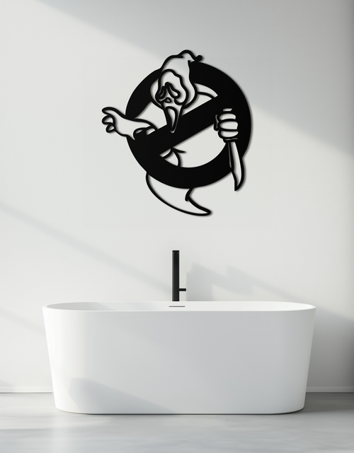 Load image into Gallery viewer, Ghost Scream Inspired Metal Wall Art – Horror Comedy Themed Home Decor Panel- KAF638
