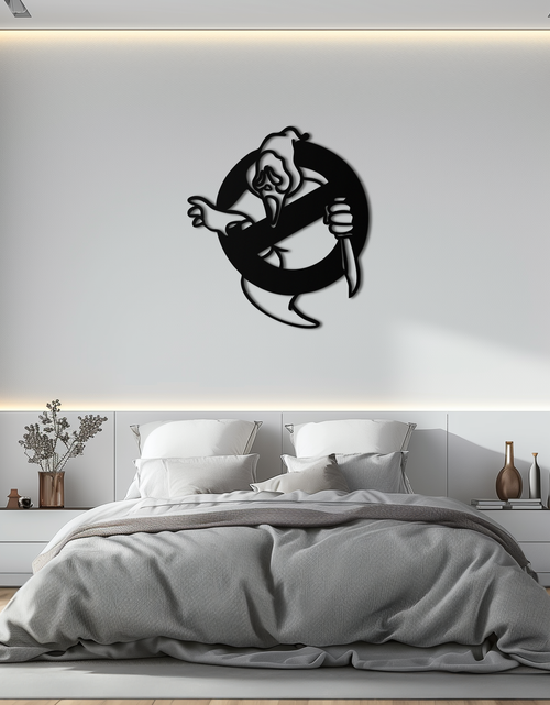Load image into Gallery viewer, Ghost Scream Inspired Metal Wall Art – Horror Comedy Themed Home Decor Panel- KAF638
