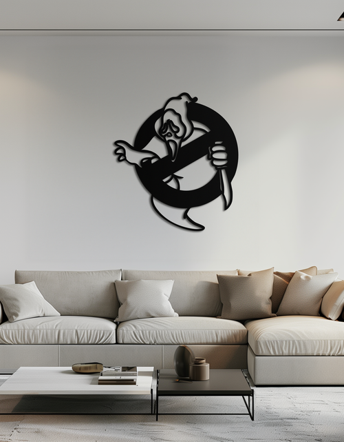 Load image into Gallery viewer, Ghost Scream Inspired Metal Wall Art – Horror Comedy Themed Home Decor Panel- KAF638
