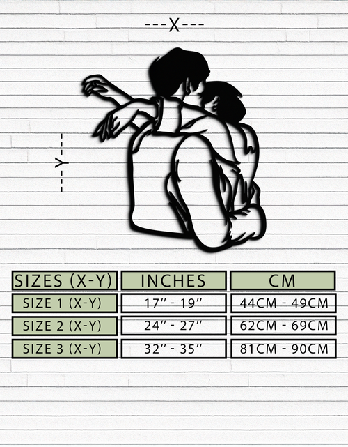 Load image into Gallery viewer, Embracing Couple Metal Wall Art – Romantic Silhouette for Modern Interiors- KAF647

