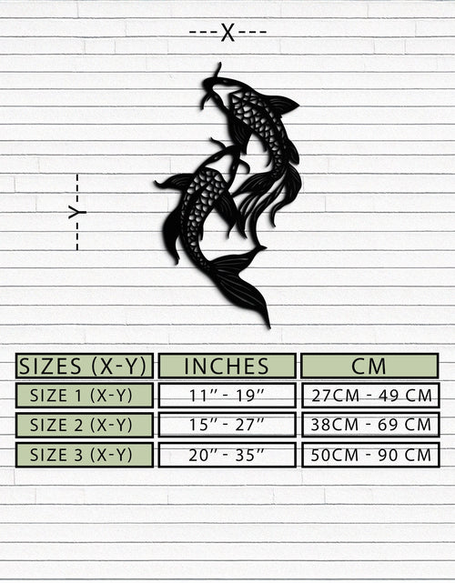 Load image into Gallery viewer, Dual Fish Metal Wall Art – Nature-Inspired Aquatic Silhouette for Modern Interiors- KAF653
