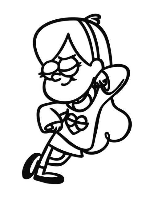 Resmi Galeri görüntüleyicisine yükleyin, Mabel Pines Metal Duvar Sanatı – Hayranlar İçin Gravity Falls&#39;tan Esinlenen Eğlenceli Siluet- KAF655
