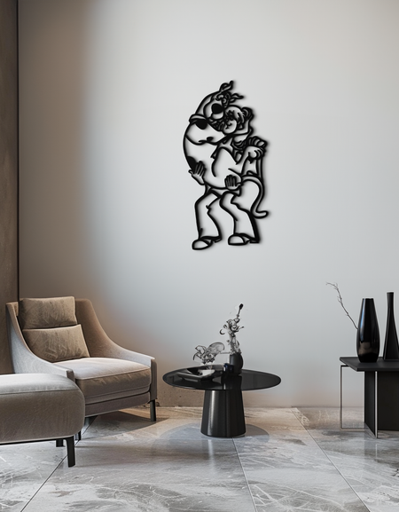 Shaggy Metal Duvar Sanatı – Çizgi Film Hayranları İçin Scooby-Doo'dan Esinlenilmiş Siluet- KAF656