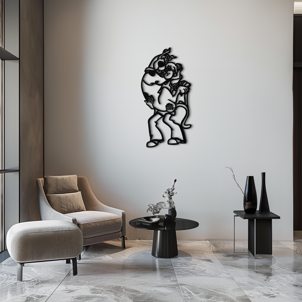 Shaggy Metal Wall Art – Scooby-Doo-Inspired Silhouette for Cartoon Fans- KAF656