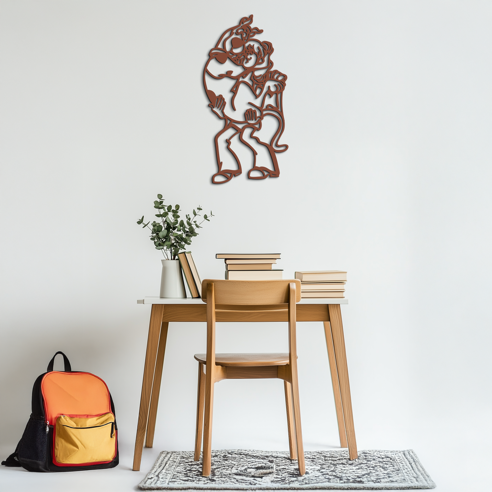Shaggy Metal Wall Art – Scooby-Doo-Inspired Silhouette for Cartoon Fans- KAF656