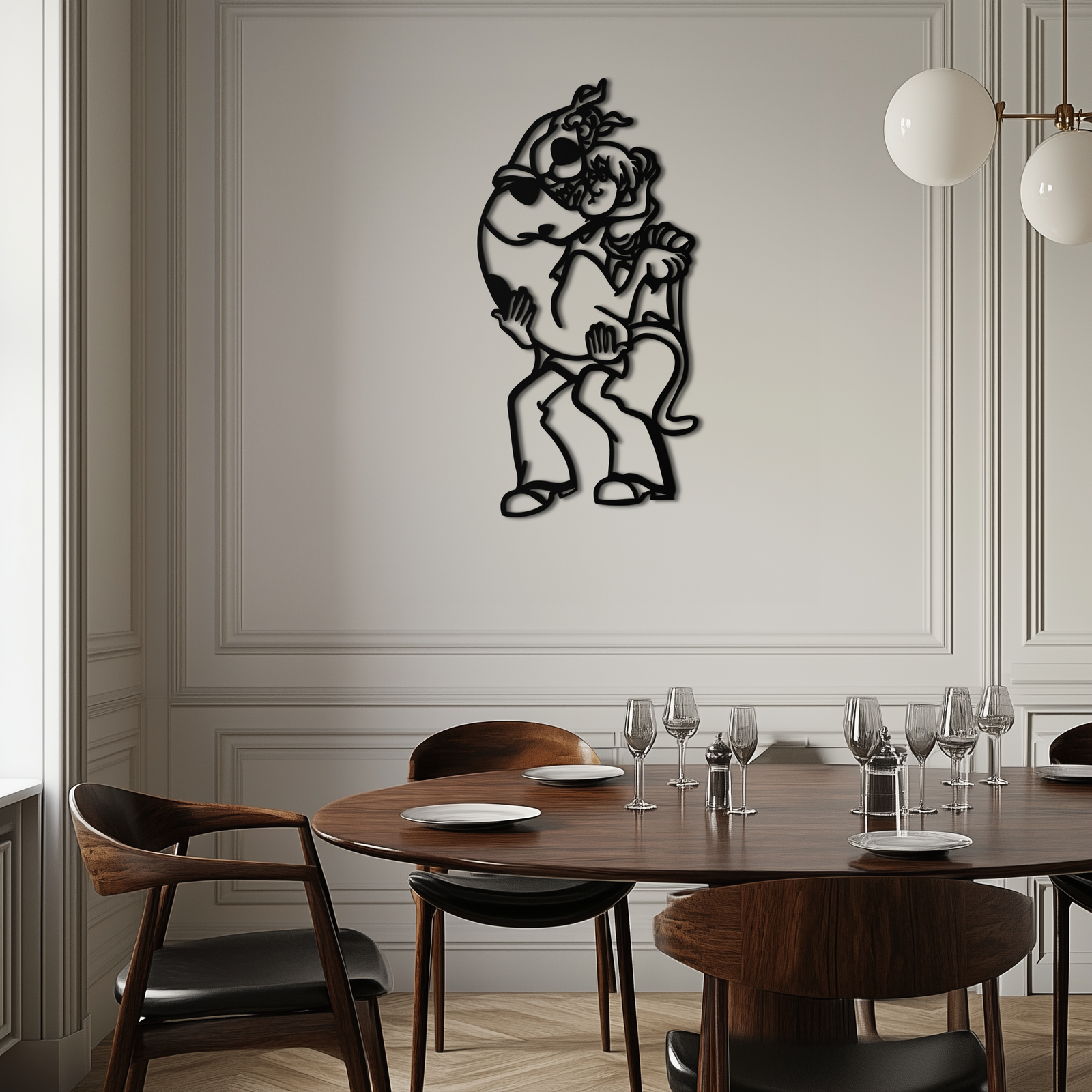Shaggy Metal Wall Art – Scooby-Doo-Inspired Silhouette for Cartoon Fans- KAF656