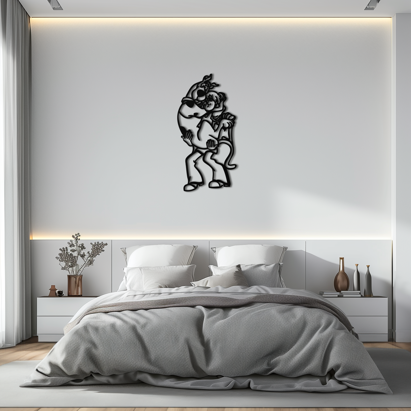 Shaggy Metal Wall Art – Scooby-Doo-Inspired Silhouette for Cartoon Fans- KAF656