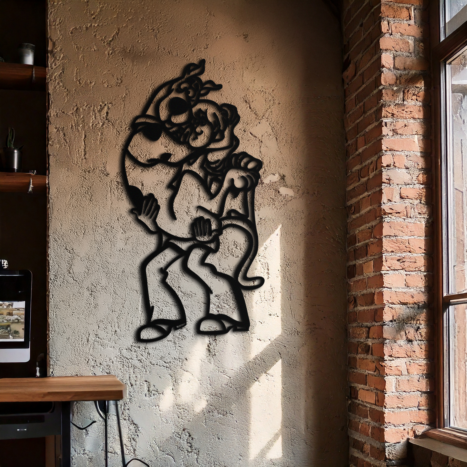 Shaggy Metal Wall Art – Scooby-Doo-Inspired Silhouette for Cartoon Fans- KAF656